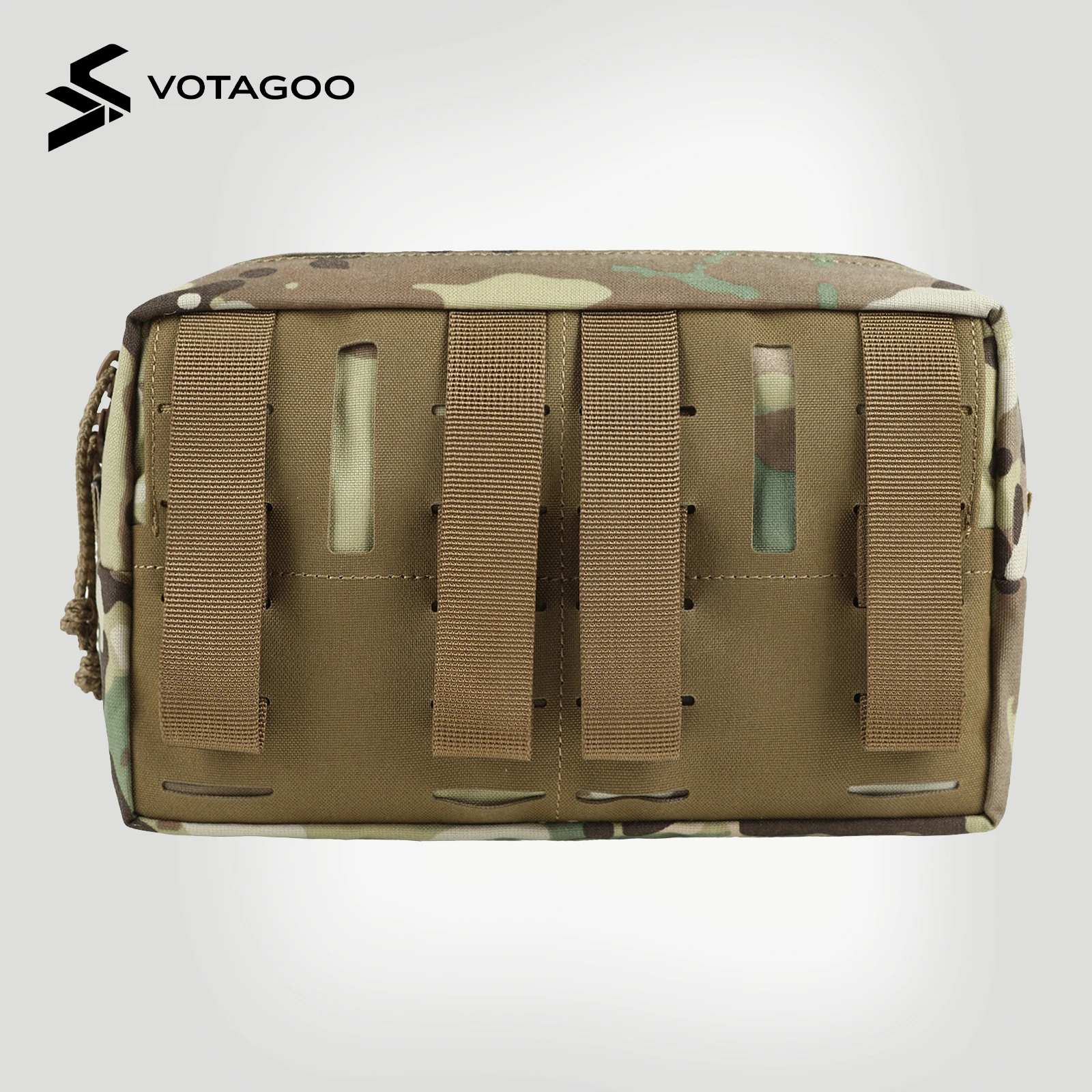 Enhanced Tactical Utility Pouch with Horizontal Zipper - Outdoor EDC Organizer and MOLLE Belt Attachment