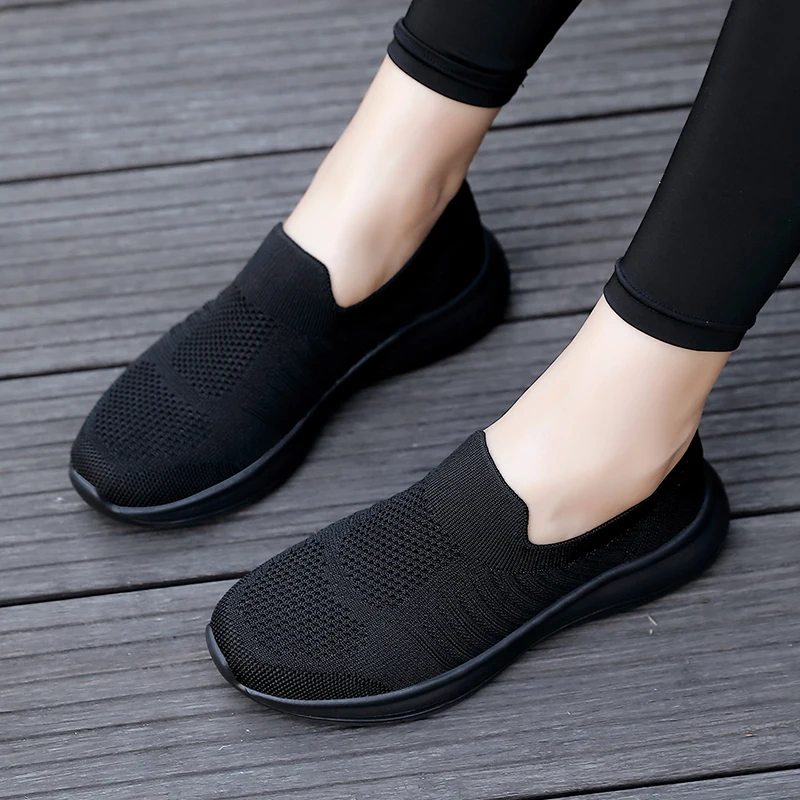 Women Vulcanized Shoes New Tennis Sports Summer Mesh Breathable Lace Walking Fitness Thick Soled Women Sports Shoes