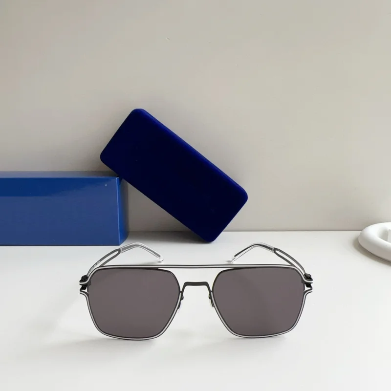 Deutschland Marke Design Schraubenlose Sonnenbrille Titan Ultraleicht Platz Mode Männer Sonnenbrille Große RIKU Gläser Auge Hohe Qualität – Detail 18