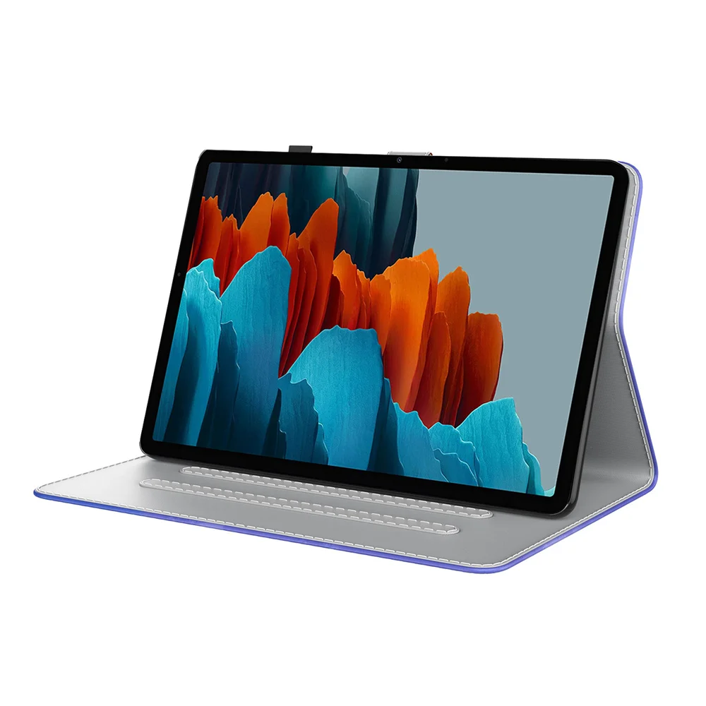 삼성 갤럭시 탭 SM-T870 수채화 가죽 케이스, 스탠드 거치대, 갤럭시 탭 S8 11 SM-X700 X706 2022 태블릿 커버, 11 인치