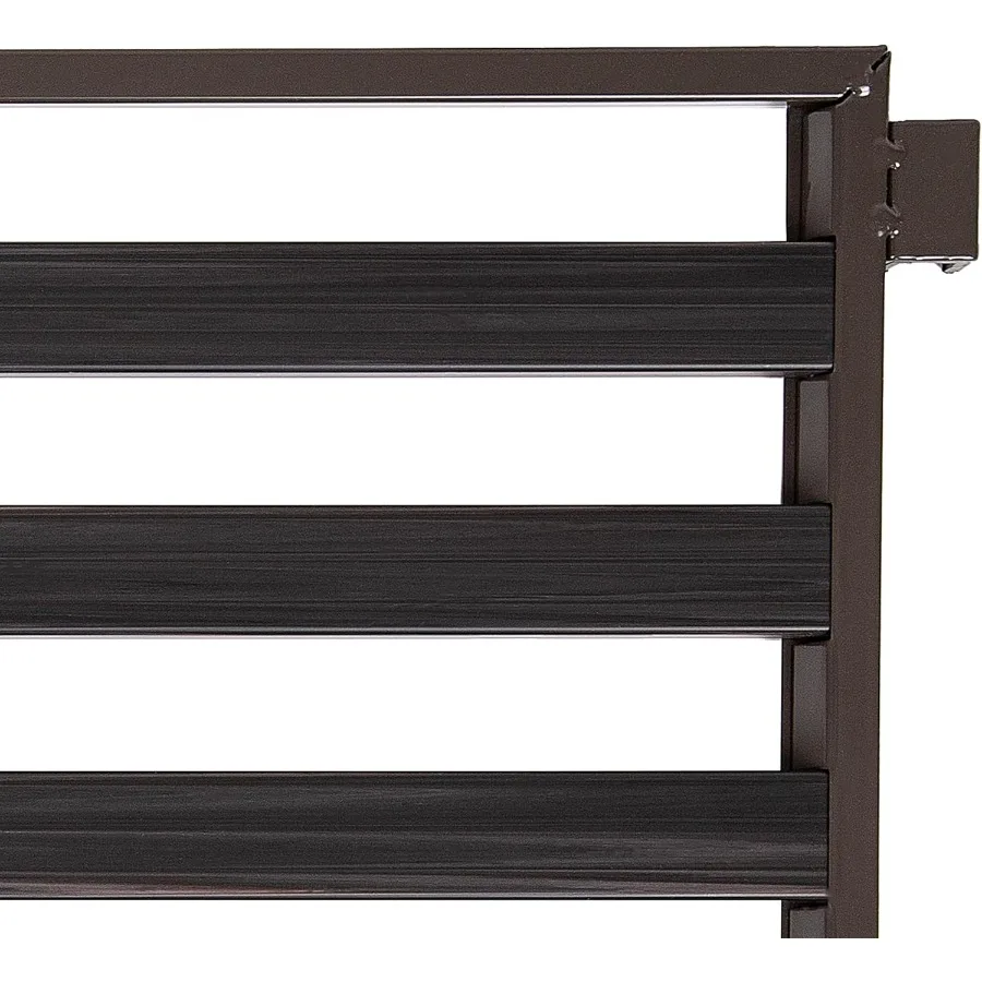 Sturdy Freestanding Storage Shelf for Bedroom Closet Entryway Dorm Room Organizer Stackable Durable Metal Shoe Rack Espresso Sl