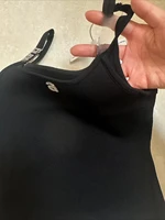 Design Sense Niche Black Beaded Letter-Printing Sleeveless Camisole Women's Summer Crop Tops Hot Girl Outer Wear Short Base Vest - Image 5