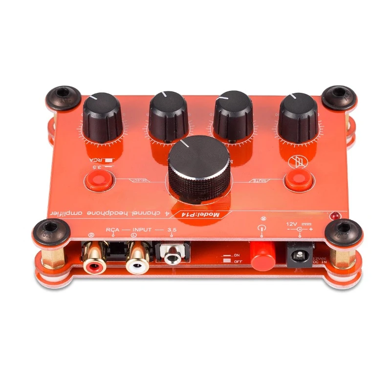 

P14 Quad 4 Channel Studio Ear Split Headphone Amplifier Four-Channel Earphone Amp Splitter