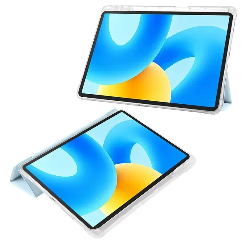 Versatile PU Leather Tablet Case with Pencil Holder - Soft Cover