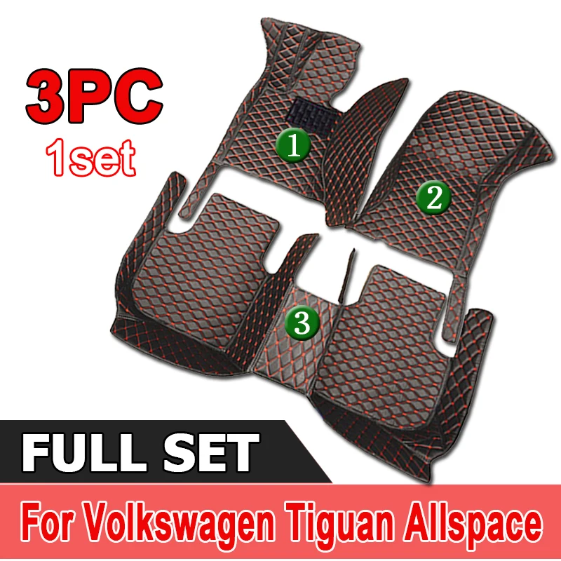 

Автомобильные коврики для Volkswagen Tiguan Allspace LWB 2017 ~ 2022, кожаные коврики на 7 мест, не для компьютера, под сиденьем водителя, автомобильные аксессуары