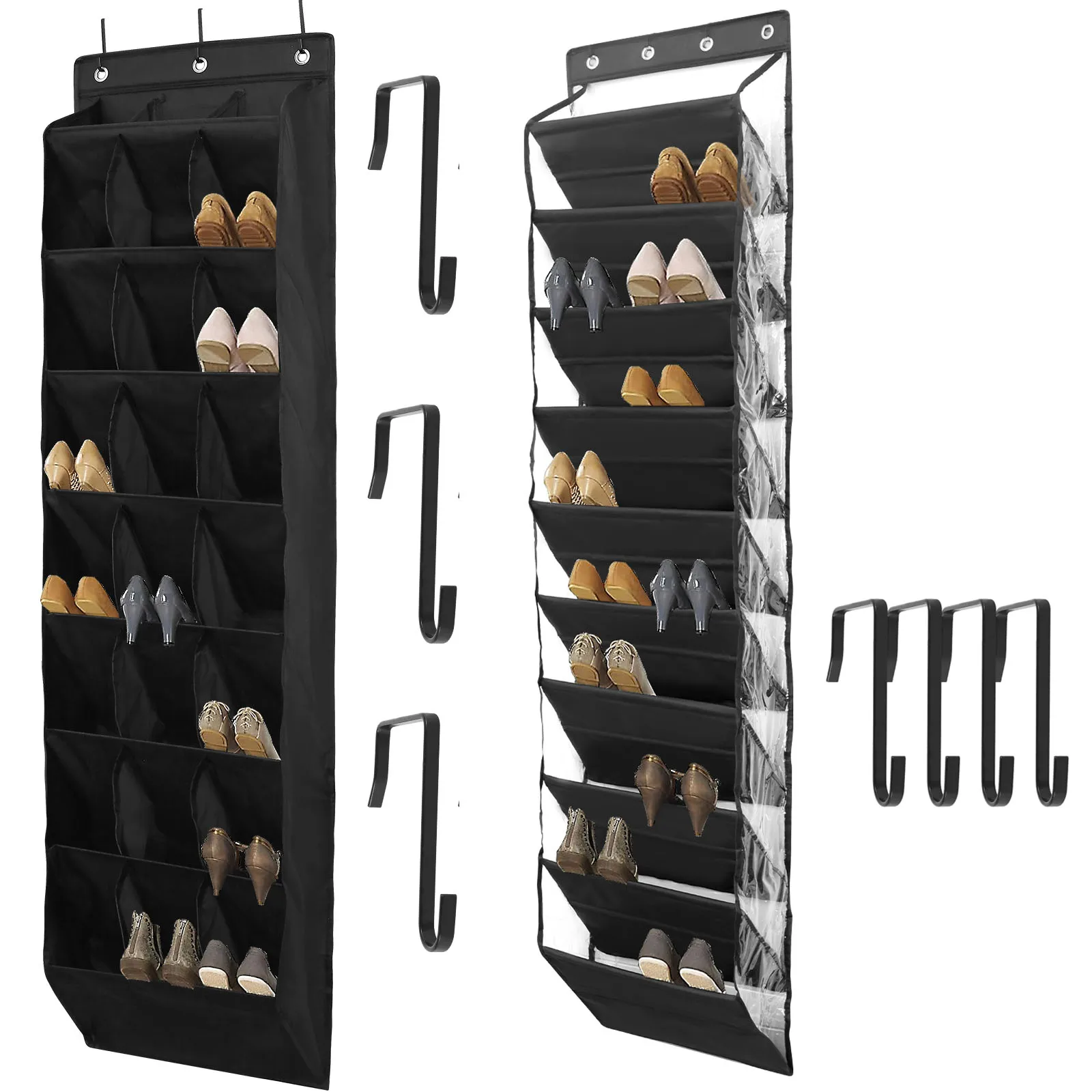 QH-Shop Stoccaggio Scarpe Porta, Organizzatore Borsa Stoccaggio 24 con Tasca Portaoggetti da