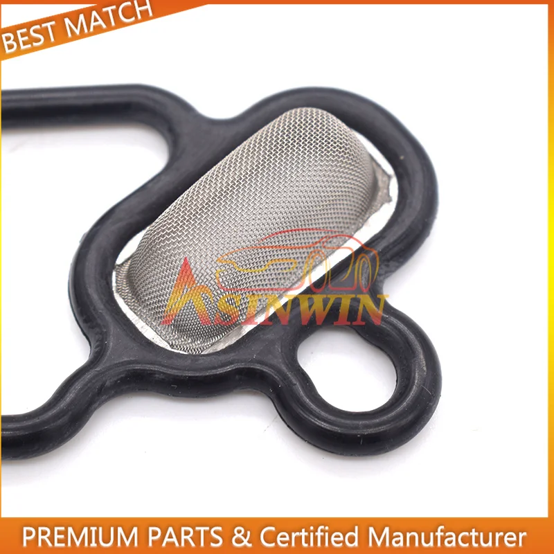 Replacement Gasket Set Rubber Seal Gaskets Washer Gasket Kit Engine Gasket Kit 1PC 15815-5G0-A01 VVT Variable Timing Spool Solenoid Valve Gasket Filter For Honda