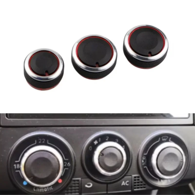 Aluminum Alloy Car Air Conditioning Knob AC Knob Heat Control Switch Button For VW POLO 2004-2013 MK4 MK5 9N 9N3 6R Accessories