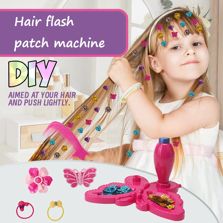 1 set of 840 pieces /420 DIY hair accessories Little Princess Girl Dress up accessories Makeup Hair Decoration toys Charm stylin