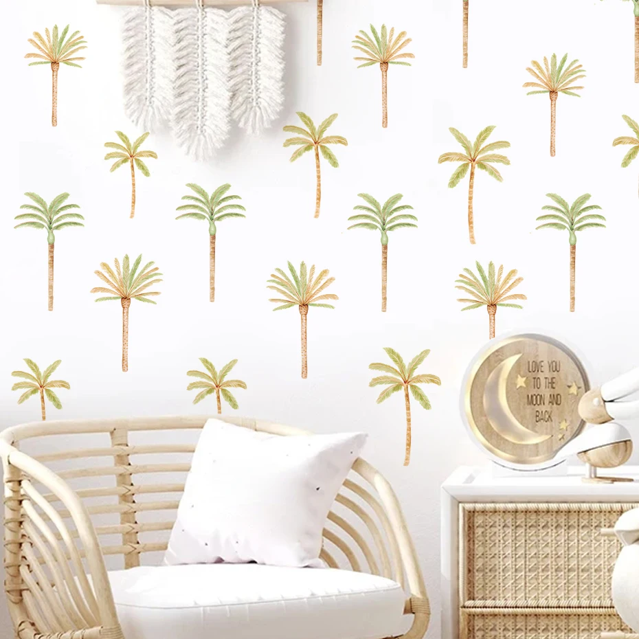 Boho Coconut Palm Tree Wall Sticker For Children Baby Girls Boys Room Nursery Wall Art Decals Vinyl Kids Bedroom Home Decor for wall stickers,luminous wall stickers,vinyl decal stickers,children room decoration