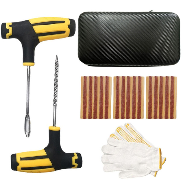 Tire Repair tools Kit Tubeless Tyre Puncture Repair Kit Studding Tool Set Bike Tire Replacement Tool Moto Tire Repair Tools