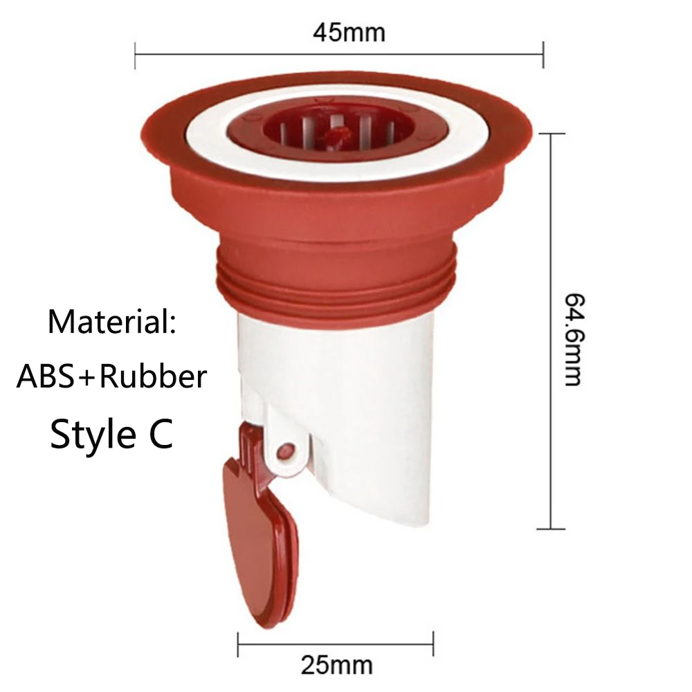 Drain Trap Sewer Sealing Plug Silicone Odor-resistant Drain Pipe Drains Practical Kitchen Bathroom Accessories Home Hardware