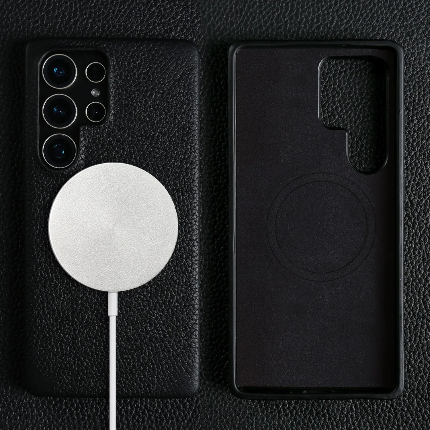 Premium Genuine Leather Magnetic Case