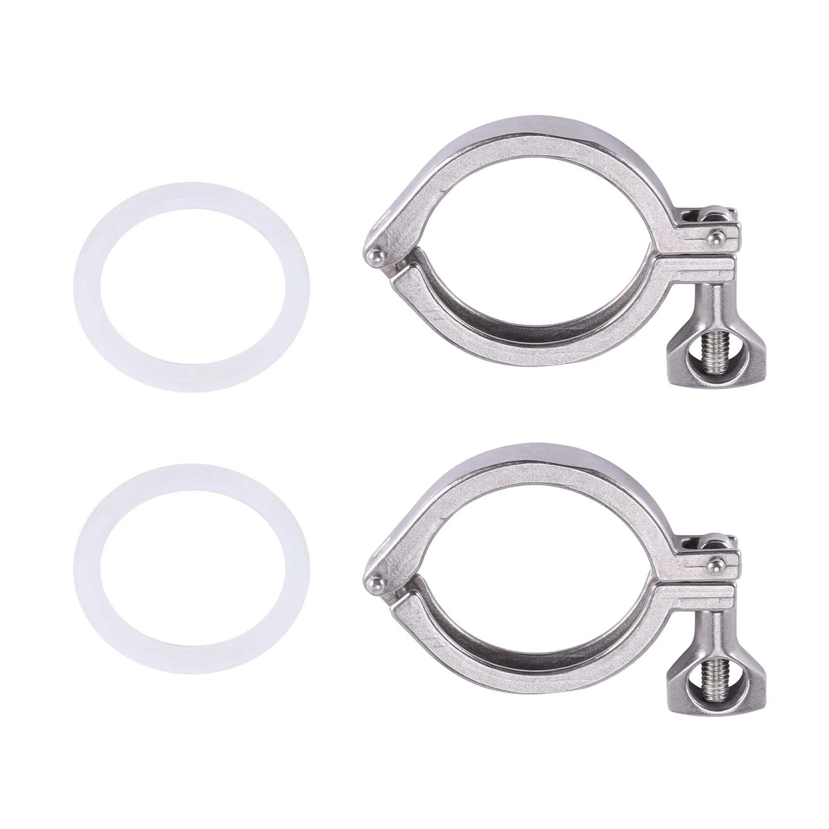 Tri-clamp com Junta de Silicone Único Pino Virola tc Aço Resistente Porca Asa Pcs