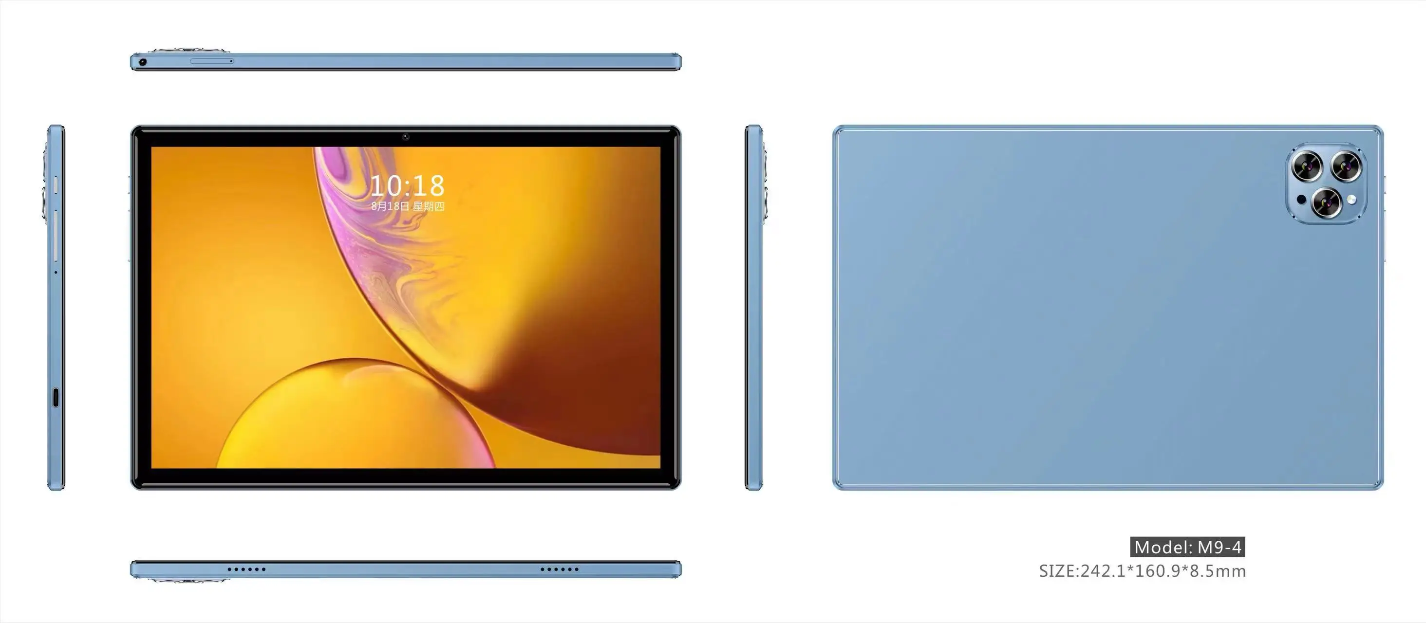 New 10.1 Inch Tablet Pc 8GB RAM 64GB ROM Octa Core Tablets Google Play 4G LTE Phone Call Android 12 WiFi GPS Bluetooth 5