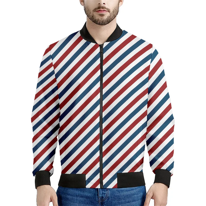 thumbnail image 1 of Chaqueta con estampado de estrellas y bandera estadounidense para hombre, chaqueta con cremallera estampada en 3D, abrigo informal holgado, sudadera con cremallera para primavera y otoño, 1 of 5