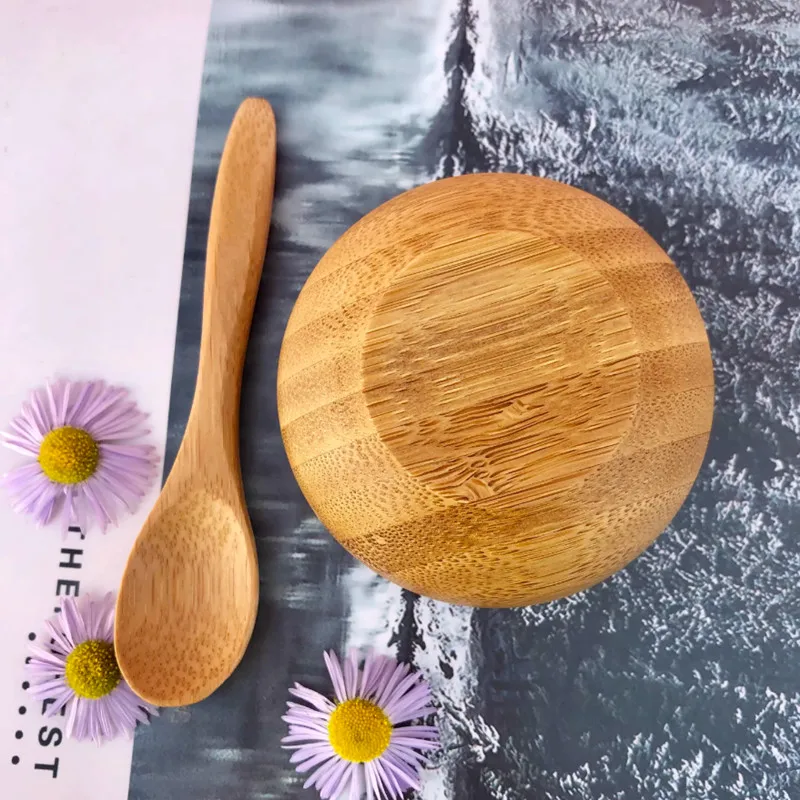 5/10/30/50pcs 대나무 DIY 페이스 마스크 믹싱 볼 (스푼 포함) 아로마 테..