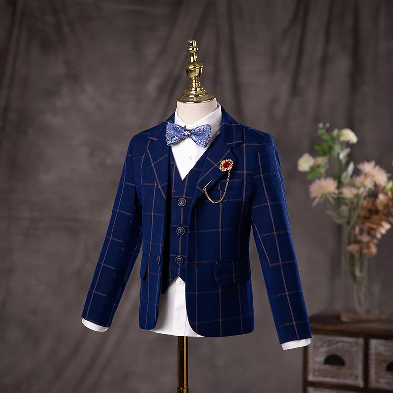 Flower Boys Wedding Suit Kids Formal Blazer Set School Graduation Costume