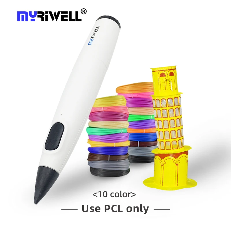 

Myriwell Printing Pen With 1.75mm PCL Filaments Easy For Kids Beginner RP-300B 3D Pen Drawing Birthday Present