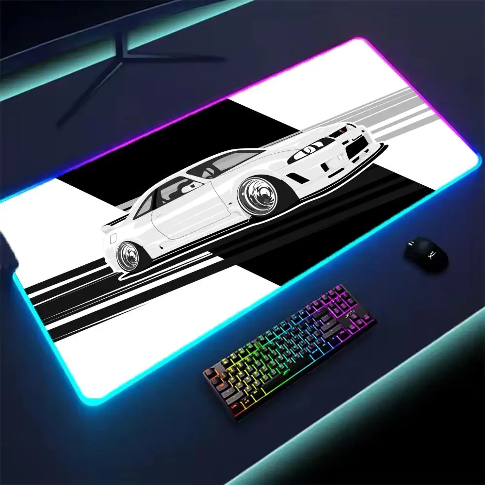 Enhanced Gaming RGB LED Mousepad Desk Mat with Backlit Keyboard Feature
