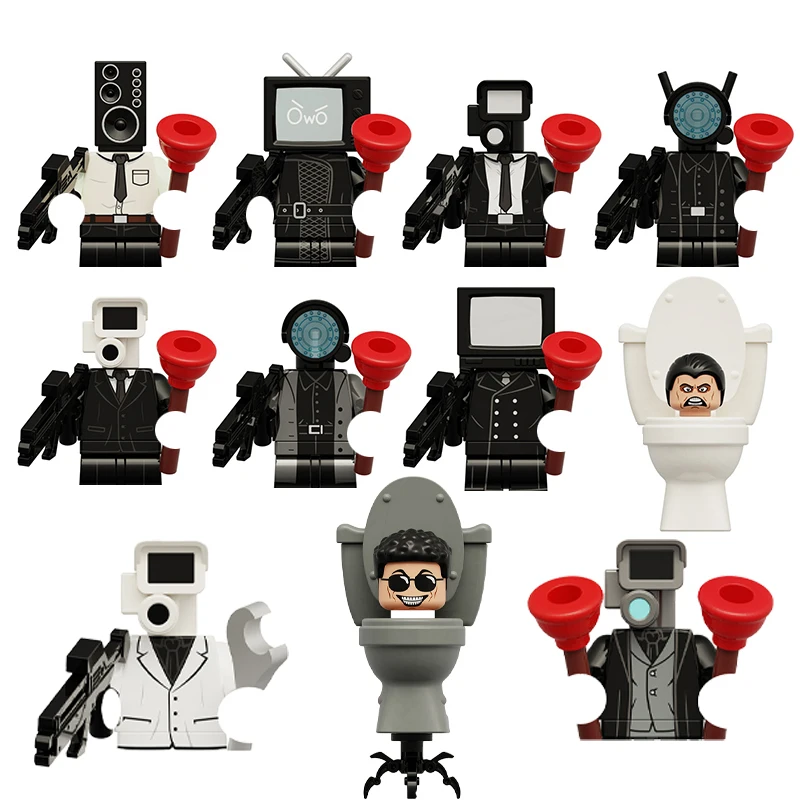 Anime Skibidi Toilet Monitor Mattoni Building Blocks Giocattoli Regali Per Mattoni Minifigures Mini Action Figures Per Fidanzati