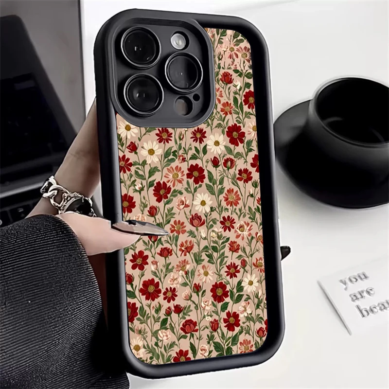 Cute Flower Pattern Silicone Soft Phone Case Cover