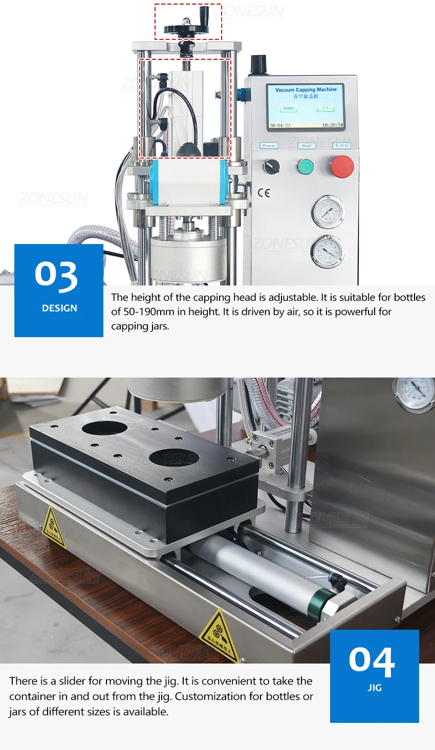 ZONESUN ZS-XG201 Vacuum Capping Machine