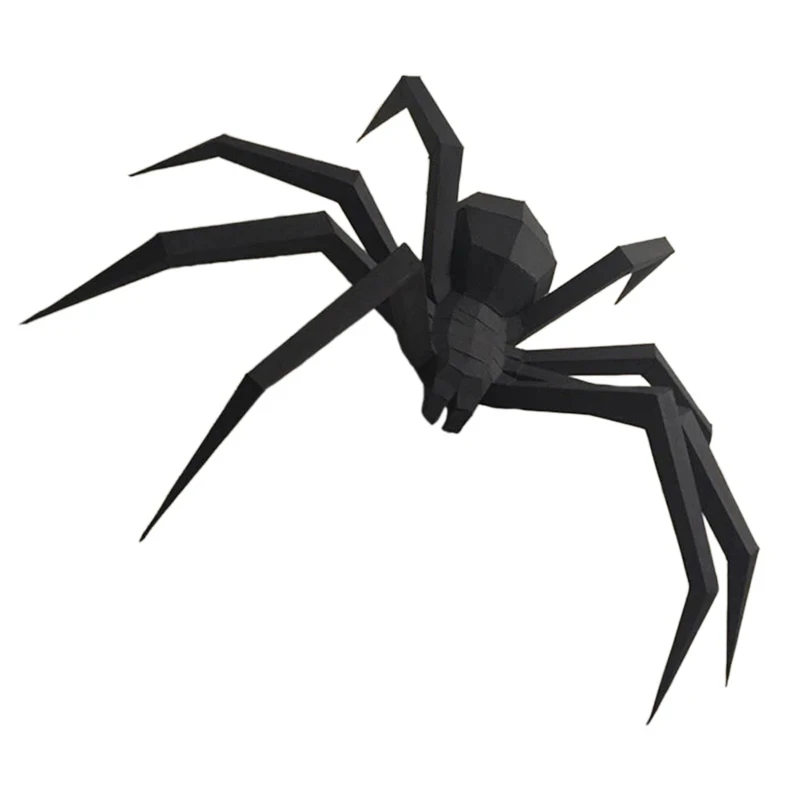 Spider 3D Paper Model Halloween Toys Room Ornament Desk Decor DIY Animal Papercraft Bars Wall Spoof Decoration Handmade props