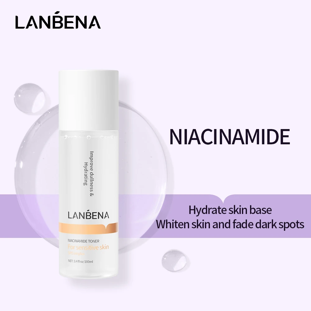 Lanbena Face Niacinamide Toner Serum Whitening Moisturizing Fade Dark