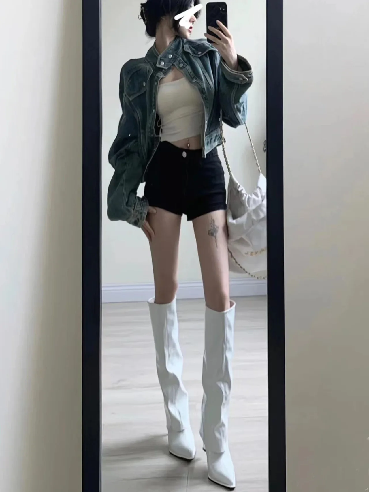 여성용 화이트 하이힐 롱 부츠, 여성용 라이딩 부츠, 포인티드 토, 무릎 높이 부츠, 가을, 겨울 디자이너, 2023 신상