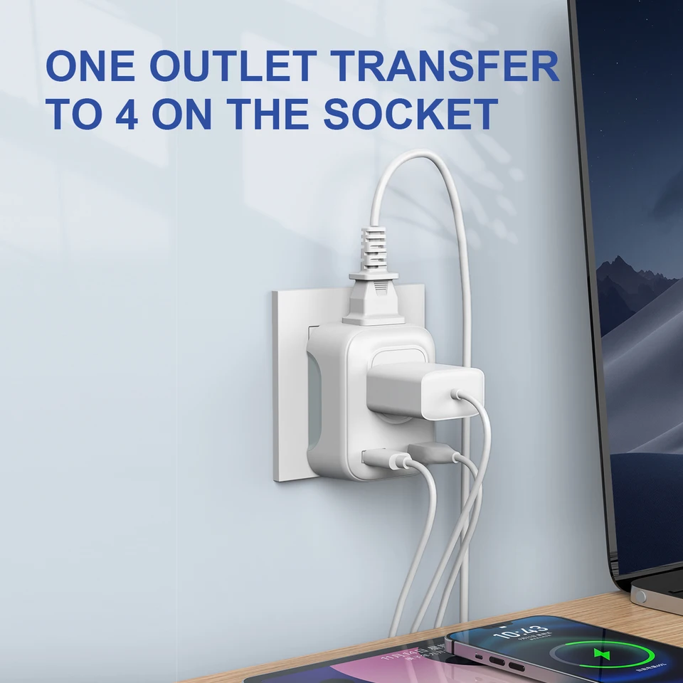 Presa Piatta Salvaspazio Oliveria 4 Pezzi Adattatore Da Spina UK A Italy, Adattatore Da Regno Unito A UE, Adattatore Adattatore Universale - Foto 10