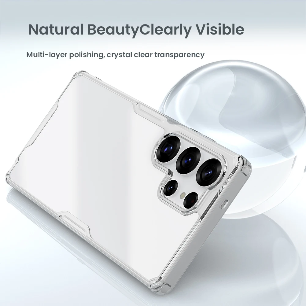 닐킨 삼성 갤럭시 S26 울트라 S26 플러스 S25 울트라 S24 울트라 S23 울트라 TPU + PC 실리콘 소프트 투명 폰 케이스