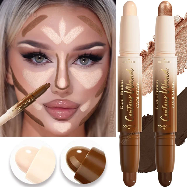 Bâton de Contour à Double extrémité, crème anti-ombre, correcteur imperméable à couverture complète, finition naturelle, maquillage pour tous les tons de peau 1