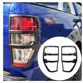 Tail Light Cover Trim for Ford Ranger 2012-2022 T6 T7 T8 WILDTRAK XLT XL XLS Limited Sport Exterior Rear Lamp Hoods MATTE BLACK 1