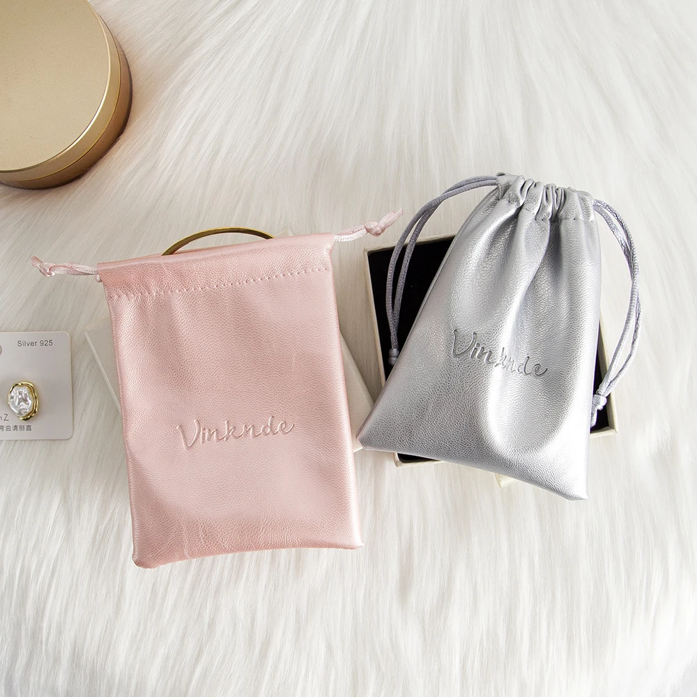 Personalisierte PU-Leder Geschenktasche Schmuckbeutel mit Kordelzug für Ringe, Ohrringe, Halsketten und Armbänder – DIY-Verpackungsorganizer – Detail 18