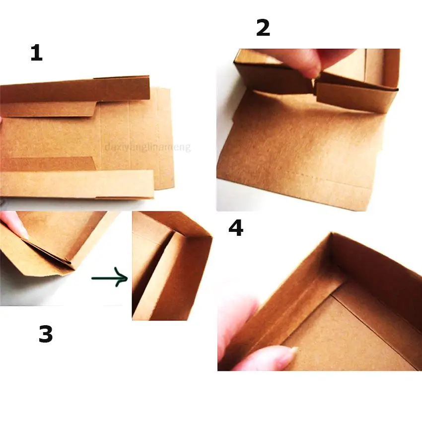 20 Stück 22,5/14 x 11,5 x 3 cm schwarz/braun/weiß Kraftpapier Diy Retro Brieftasche Box Schmuck Taschentuch Schal Geschenkboxen Standard schwarz – Detail 8