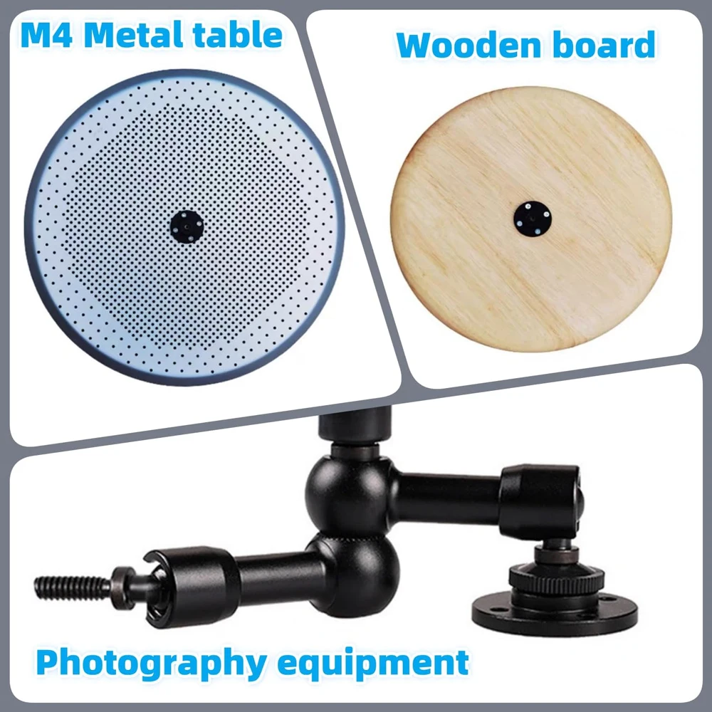 Aluminum Alloy Flange Mount for GoPro Action Cameras 1/4" 3/8" M6 Thread Camera Mount Holder for Photography Video Equipment