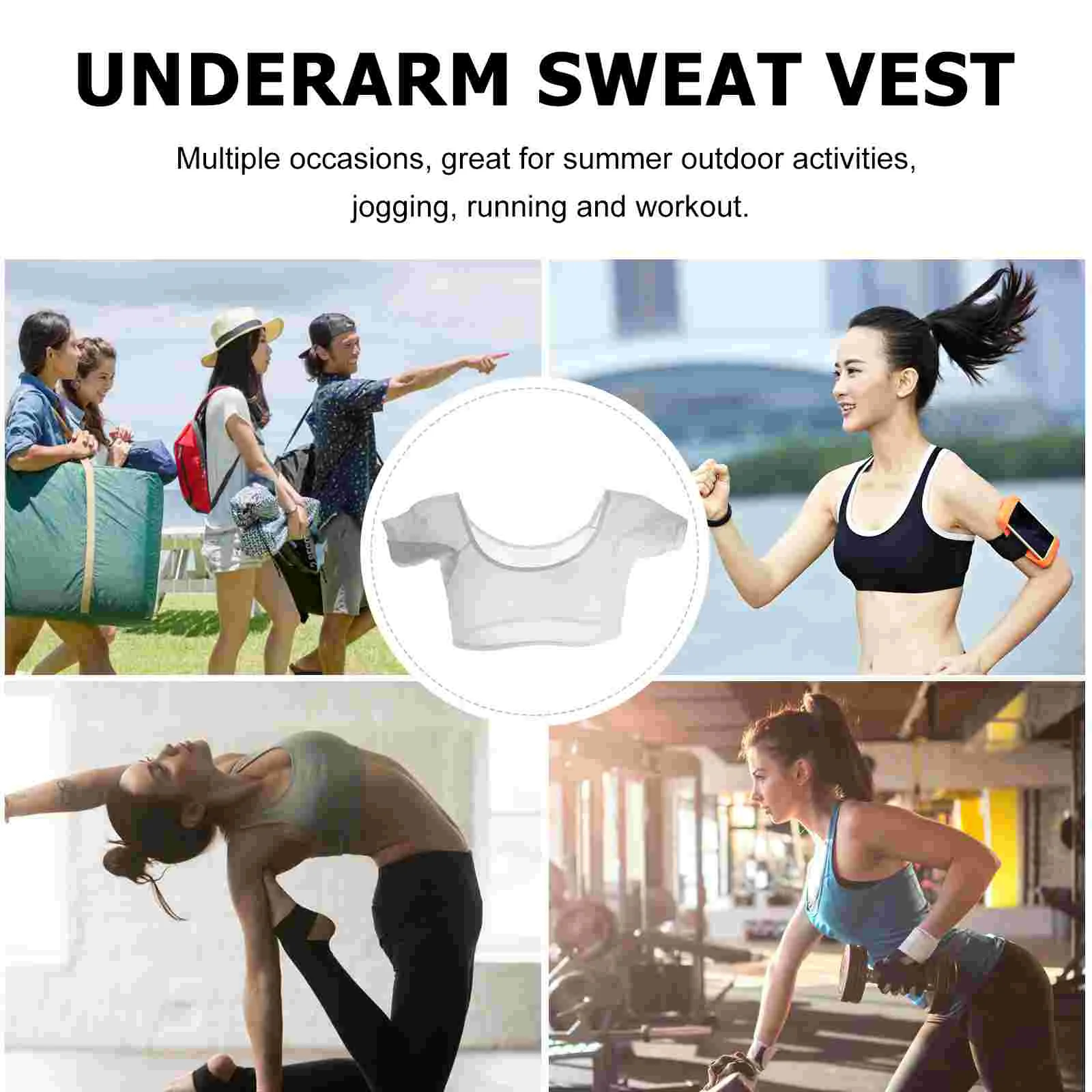 Lingerie Mesh Sweatshirt Underarm Vest Underwear Girl Washable Sweat-proof White Protector Miss