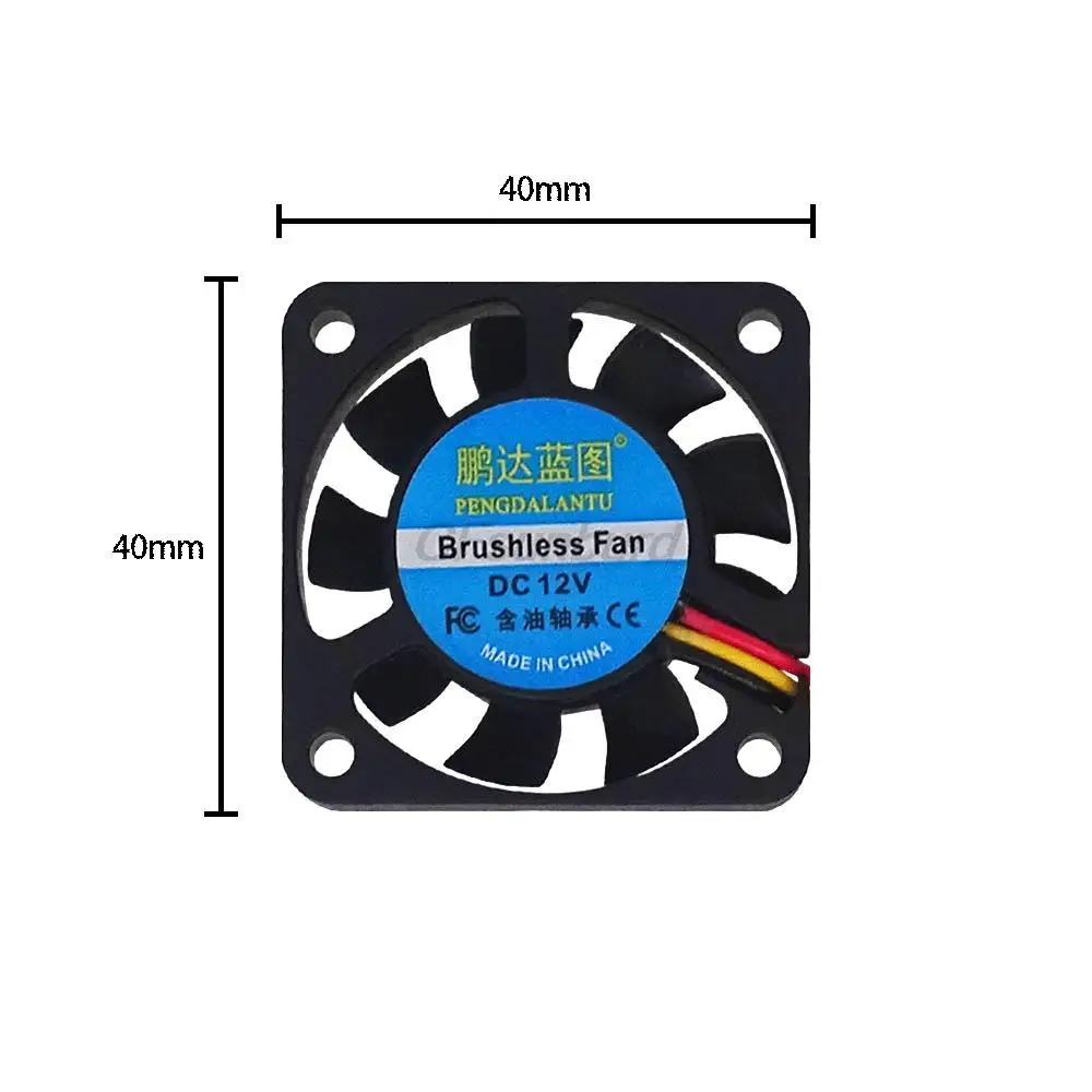 4010 Cooling Fan 12V 2 Pin 3 Pin With Dupont Wire Brushless 40*40*10 Cool Fans Part Quiet DC 40m Cooler Radiato