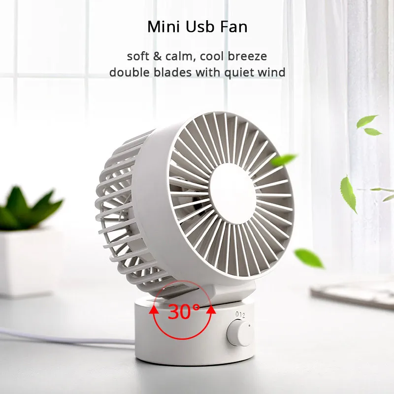

Summer USB Fan Creative Mini USB Fan For Office Home Beach Portable 2 Speed Computer Fans With Double Side Fans Blades Blower