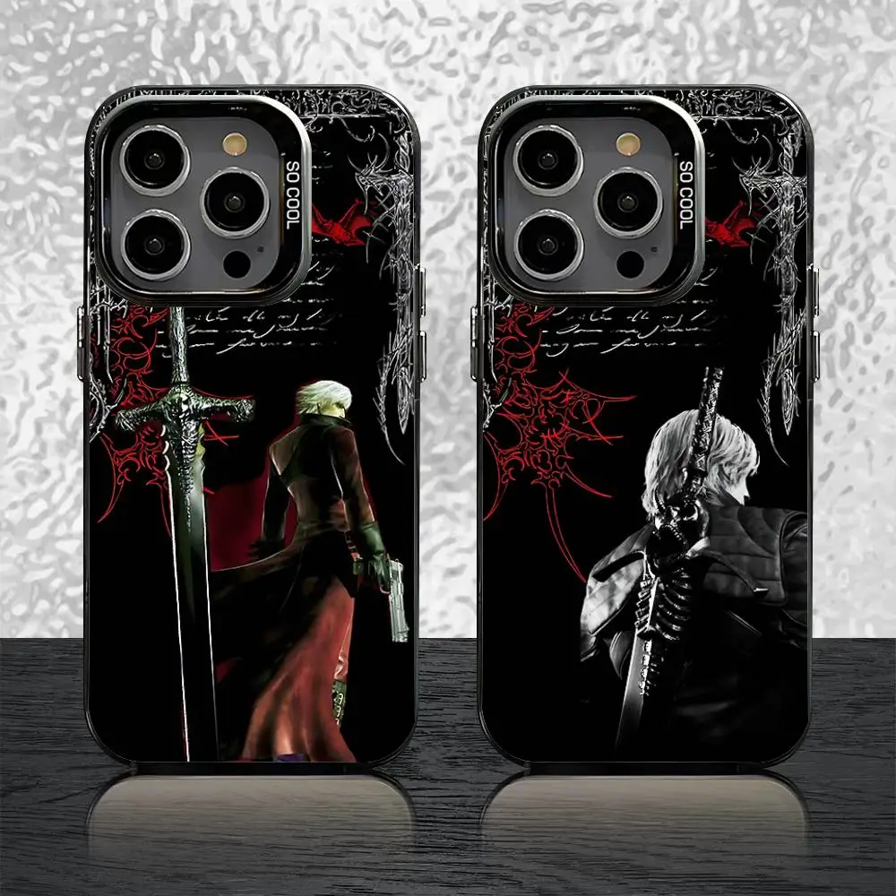 Dante D-Devil M-May Cry D-DMC2 Handyhülle für iPhone 16,15,14,13,12,11,Pro,XS,Max,Plus,Mini,SE, schwarz, matt, stoßfest