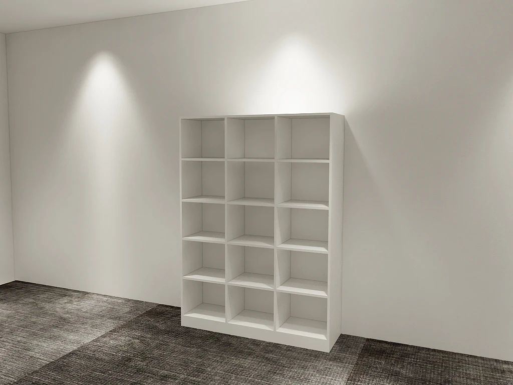 Libreria Moderna Bianca in Melaminico MFC per Ufficio e Soggiorno - immagine 5