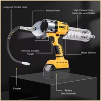 Pistolet à graisse électrique Dewalt pour batterie 20V-18V, injecteur d'huile électrique sans balais avec LED, machine à graisse électrique, outils de graissage 6