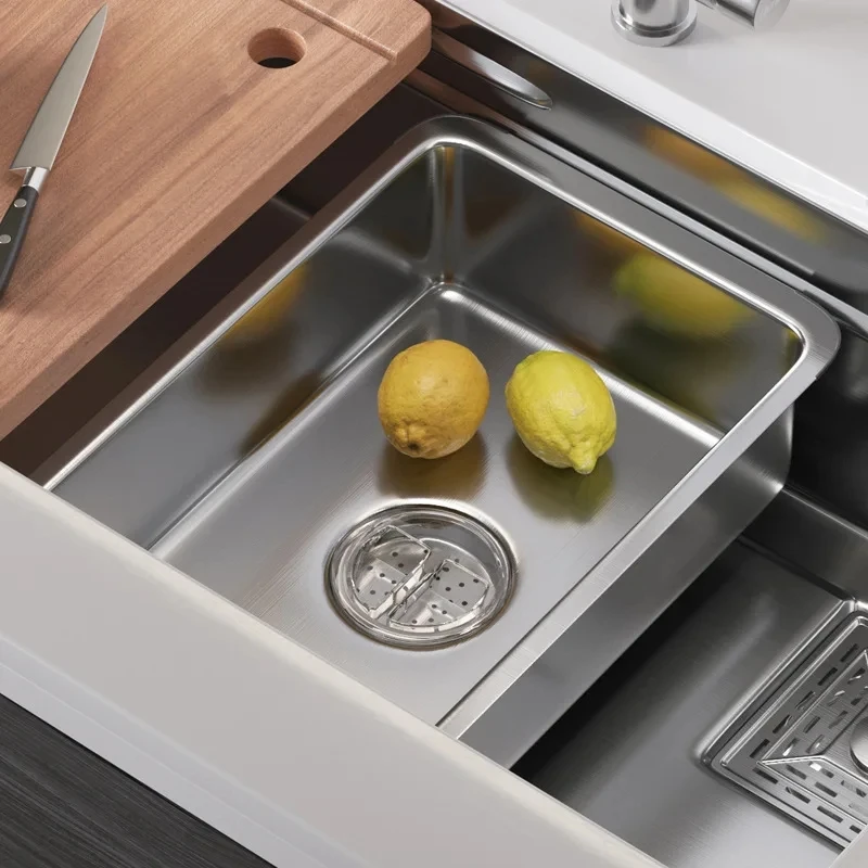 Stainless Steel Basin Portable Outdoor Camping Picnic Wash Hands And Dishwashing Sink Ultra-light Washing Tank portable sink
