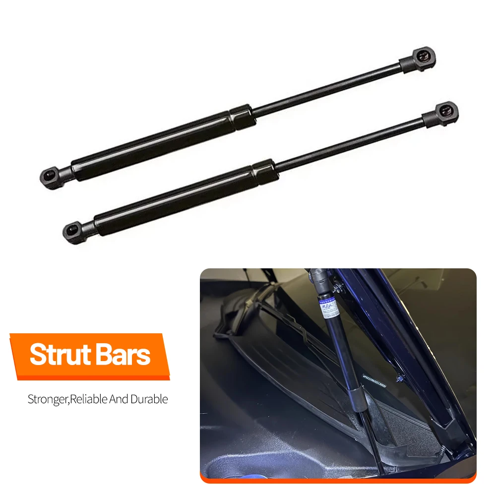 Premium Front Bonnet Hood Strut Lift Support Bars - 2pcs Set Gas Spring Dampers Rod Accessories