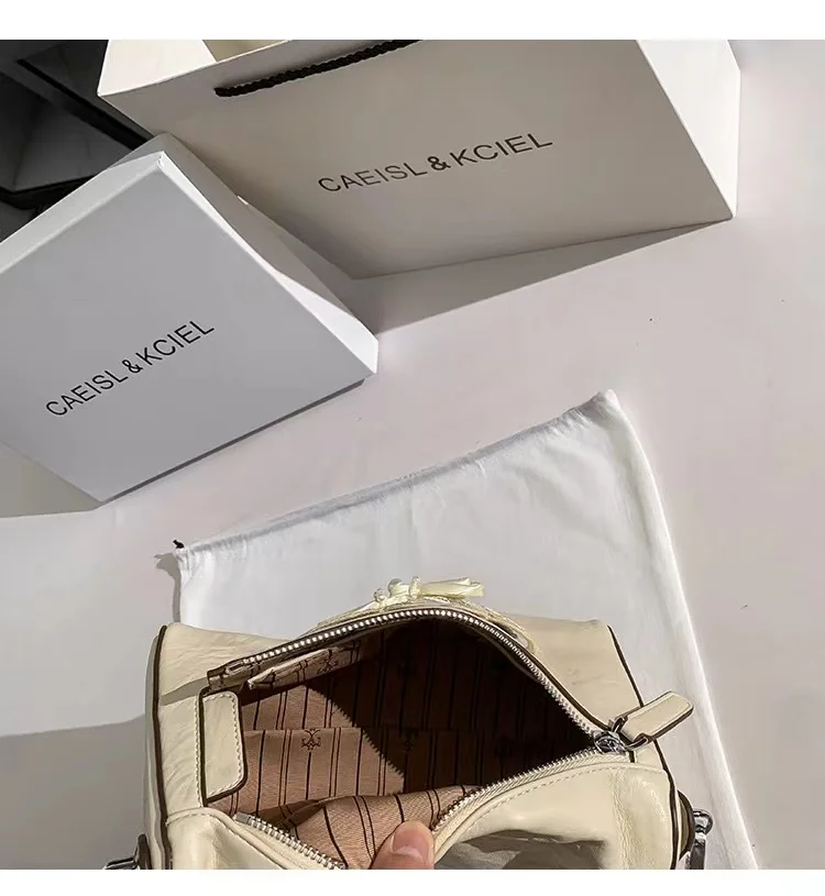 High Quality Textured Leather Embroidery Lace Pillow Bag Women Fashion Handbag Lady Purse Female Shoulder Crossbody Bag