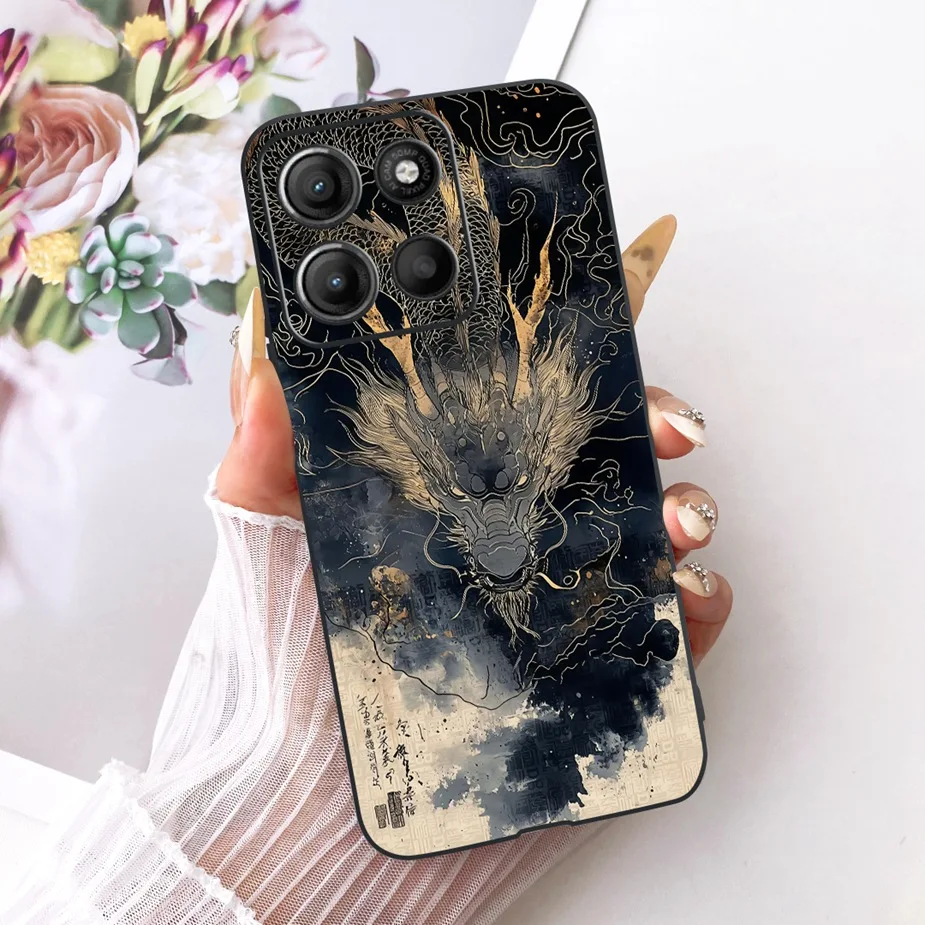 Stylish Flowers Painted Soft TPU Phone Case Cover - Universal Design