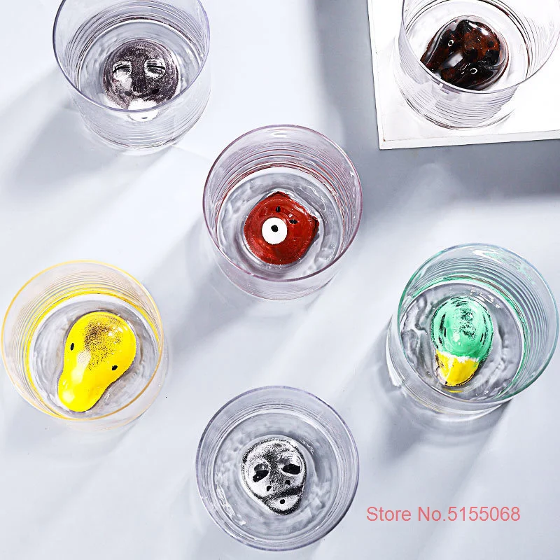 New Friends Whiskey Glass Colorful 3D Animal Head Wine Glass Nordic Style Bear Water Cup Bird Coffee Cup Beer Mug