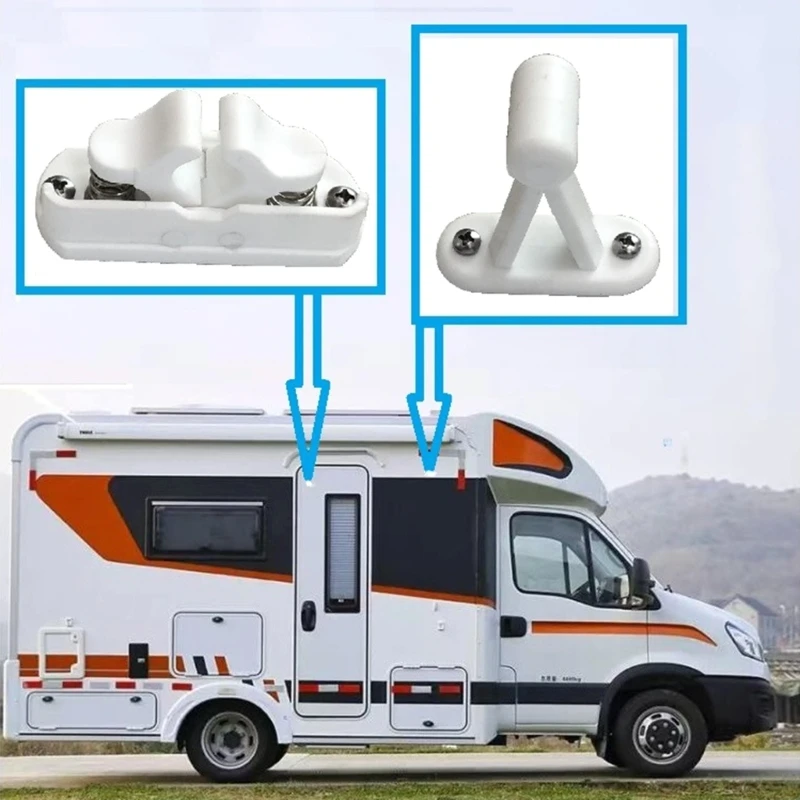 T type Door Catch Holder Compartment Clips Trailer Stop Entry magnetic door catch rv door retainer kit tailgate door holder for Motorhomes Boats Caravans Cruisers