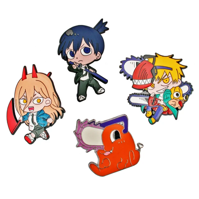 Em promoção! Motosserra Homem Anime Japonês Esmalte Pin Mulheres Broche De  Lapela Pinos Para Mochila Legal Mangá Emblemas Decorativos Acessórios De  Jóias